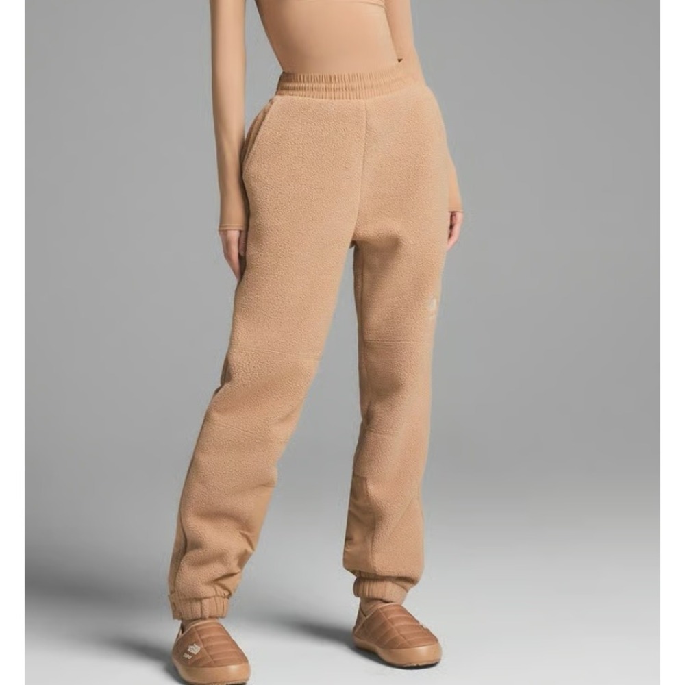 SKIMS x The North Face Denali Pants Womens M Ochre Fleece Zip Leg Rare
